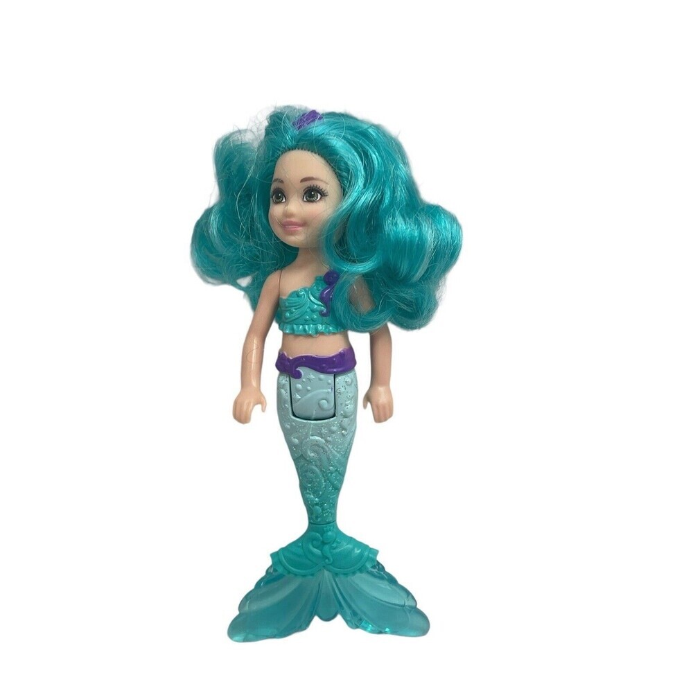 Mattel - Barbie Dreamtopia: Chelsea Mermaid Doll with Teal Hair and Tail 7”